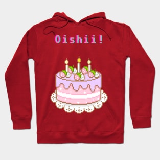 Kawaii Pixel Oishii Dream Dessert ( strawberry Birthday Cakee ) Hoodie